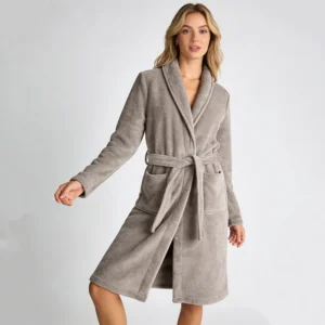 QinQin Ladies Long Sleeve Robe Luxury Custom Dressing Gown Women's Housecoats Lightweight Robes Woman Robes Housecoat for Women