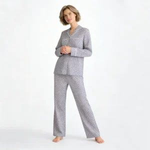 QinQin Wholesale Fashionable Comfortable Women's Long Pajamas Sets Durable Soft Nightwear Sets V-neck Elastic Waist Two-pieces