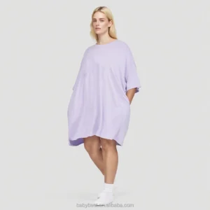 Manufacturer Customized Breathable Lyocell Knitted Fabric Summer Casual Women's Oversized Sleep Tee Home Pajamas T-Shirt Front