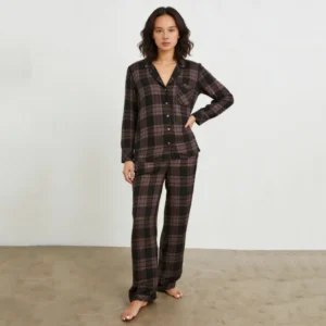 QinQin Women's Long Sleeve Pyjamas Loungewear Women Sets V-neck Elastic Waist Cotton Night Wearing Women's Sleepwear Comfortable
