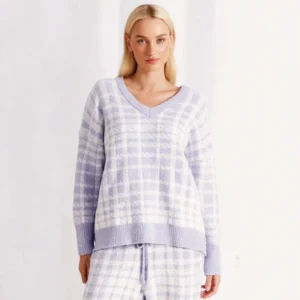 QinQin Highly Recommended Cozy Elegant Women's Spring/Autumn/Winter Pajamas Sets Super Soft Thermal V-neck Drawstring Closure
