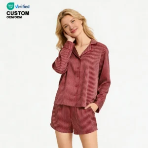 QinQin Women's Elegant Breathable Bamboo V-neck Long Sleeve Casual Nightwear Pajama Sets