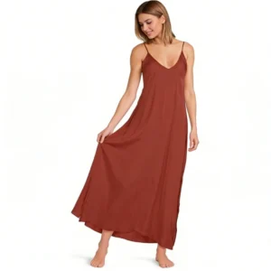 QinQin Hot Sale Elegant Fashionable Flowy Comfortable Breathable Women's One-piece Night Dress Pajamas Summer Lightweight