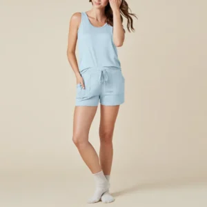 QinQin Elegant Comfortable Super Soft Breathable Cozy Lightweight Women's Loungewear Sets Vest Shorts Pajamas Spring Autumn