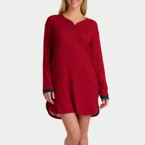 QinQin New Arrival Lightweight Comfortable Women's Nightwear Dress for Home Breathable Casual Long-Sleeve Front Lyocell Night