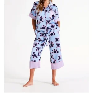 QinQin Custom Two-Piece Plus Size Women's Sleepwear Casual Comfort Short-Sleeve Summer Knitted Pajamas Set Wholesale