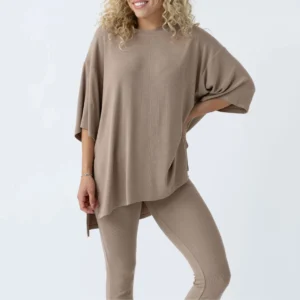 QinQin Custom Logo Spring/Autumn Summer New Arrival Comfortable Elegant Women's Short-sleeve Breathable Lyocell Elastic Waist