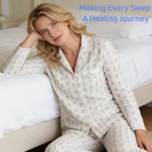 QinQin Women's Elegant Two-Piece Bamboo Loungewear Pajamas Set OEM Service Long Sleeve Sleepwear for Home Use