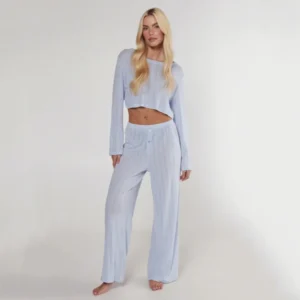QinQin Summer Trendy Casual Stylish Comfortable Breathable Soft Women's Long Sleeve Pants Pajamas Sets Sleepwear New Arrival