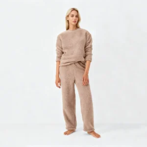 QinQin Elegant Casual Super Soft Breathable Comfortable Women's Long-sleeve Pants Pajamas Sets High Quality Warm Cozy Winter