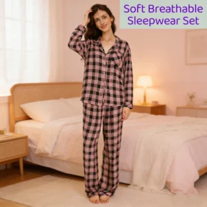 QinQin Long Sleeve Women's Pajamas Sets Soft Modal Bamboo for Winter Women's Pyjamas Loungewear Sets Private Label Home Wearing