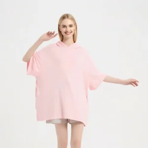 QinQin Wholesale Custom lyocell women Pajamas over size short sleeves casual home wear breathable women sleepwear
