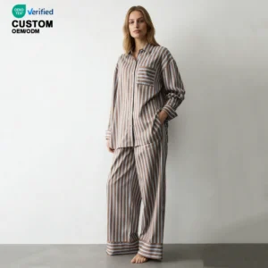 QinQin Top Sale Women's Casual Two Pieces Nightwear Comfortable Long Sleeve Pajamas Sets Women Collared Pyjamas Loungewear Set