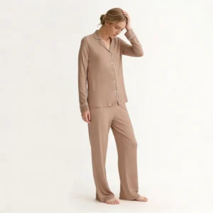 QinQin Top Sale High Quality Solid Soft Comfortable Women's Long Pajamas Sets for Home Suitable for All Seasons Loungewear Sets