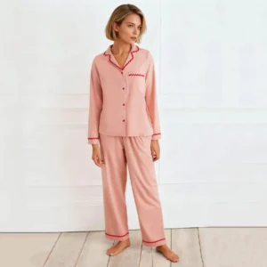 QinQin Stylish Elegant Fashionable Comfortable Women's Long-sleeve Pants Pajamas Sets Lightweight Soft Breathable Loungewear