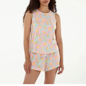 QinQin Super Soft Custom Front Printing Lightweight Breathable Elegant Spring Summer Autumn Lyocell Nightwear Sleeveless Top