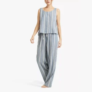 QinQin Elegant Casual Lightweight Comfortable Women's Vest Pants Pajamas Sets Lyocell Soft Breathable Nightwear Elastic Waist