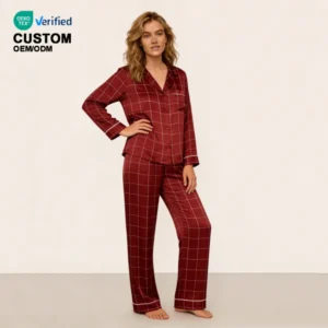 QinQin Women's Elegant Elastic Waist Long Sleeve V-neck Casual Sleepwear Set Two-Piece Pajama Pants Loungewear