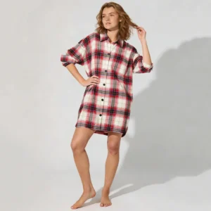 QinQin High Quality Elegant Fashionable Casual Comfortable Women's Boyfriend Long Sleeve Super Soft Breathable Knee Length Front