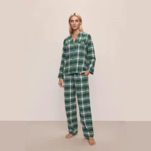 QinQin New Arrival Comfortable Breathable Elegant Women's Pajamas Set Elastic Waist Front Logo Spring/Autumn Fashion Sleepwear